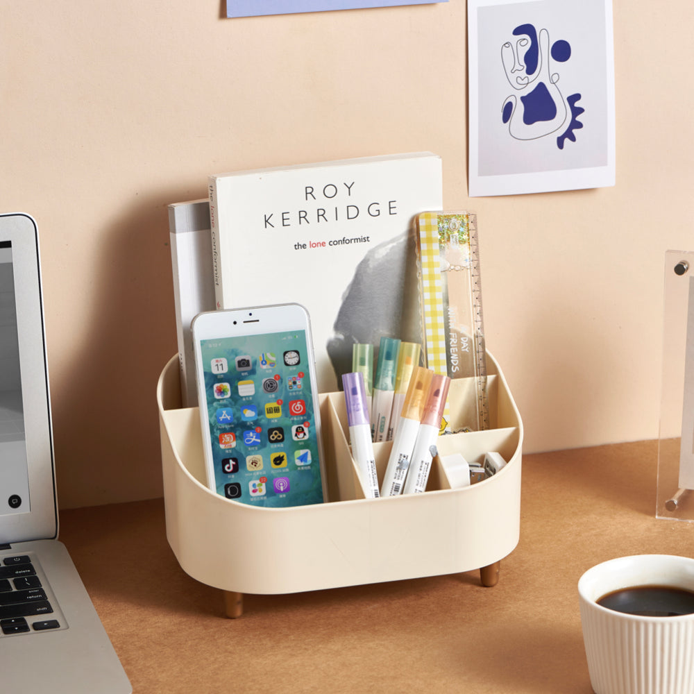 脚付き卓上メイクグッズ収納BOX「Receive case」