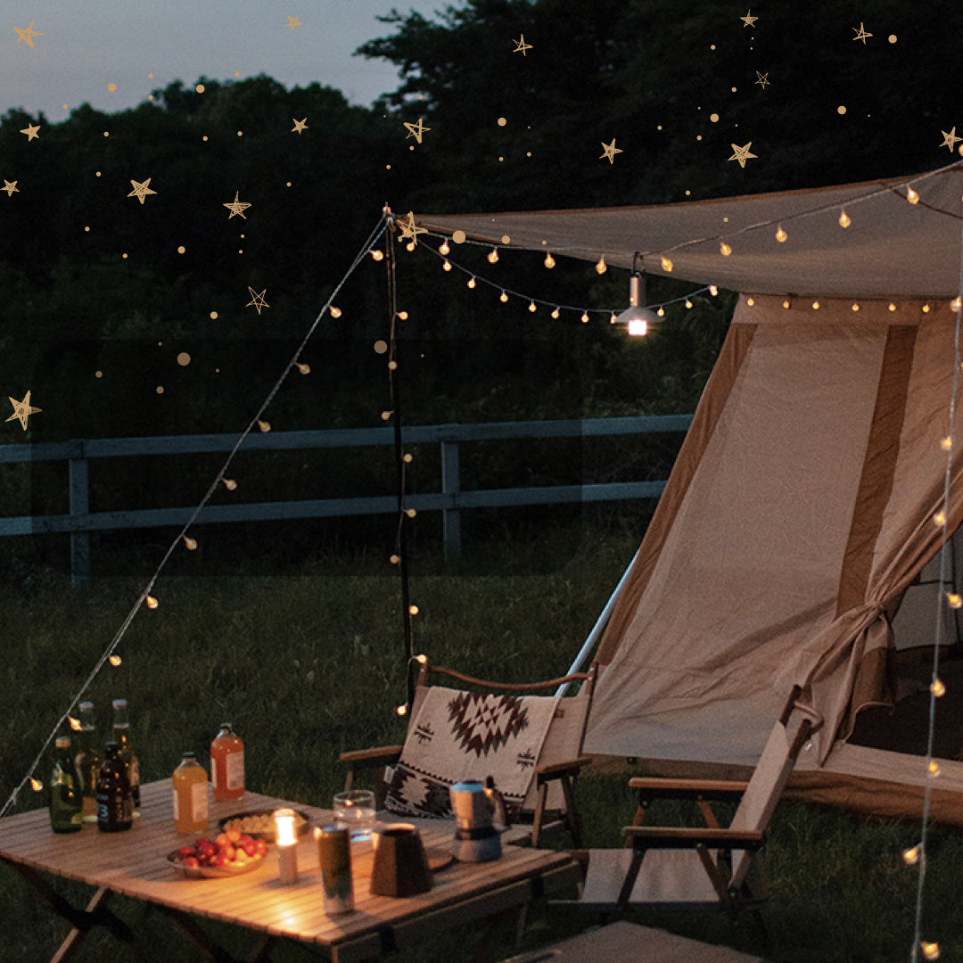 3つの光源搭載小型キャンプライト「HOTO CAMPLIGHT」