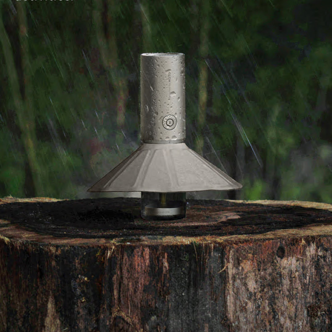 3つの光源搭載小型キャンプライト「HOTO CAMPLIGHT」