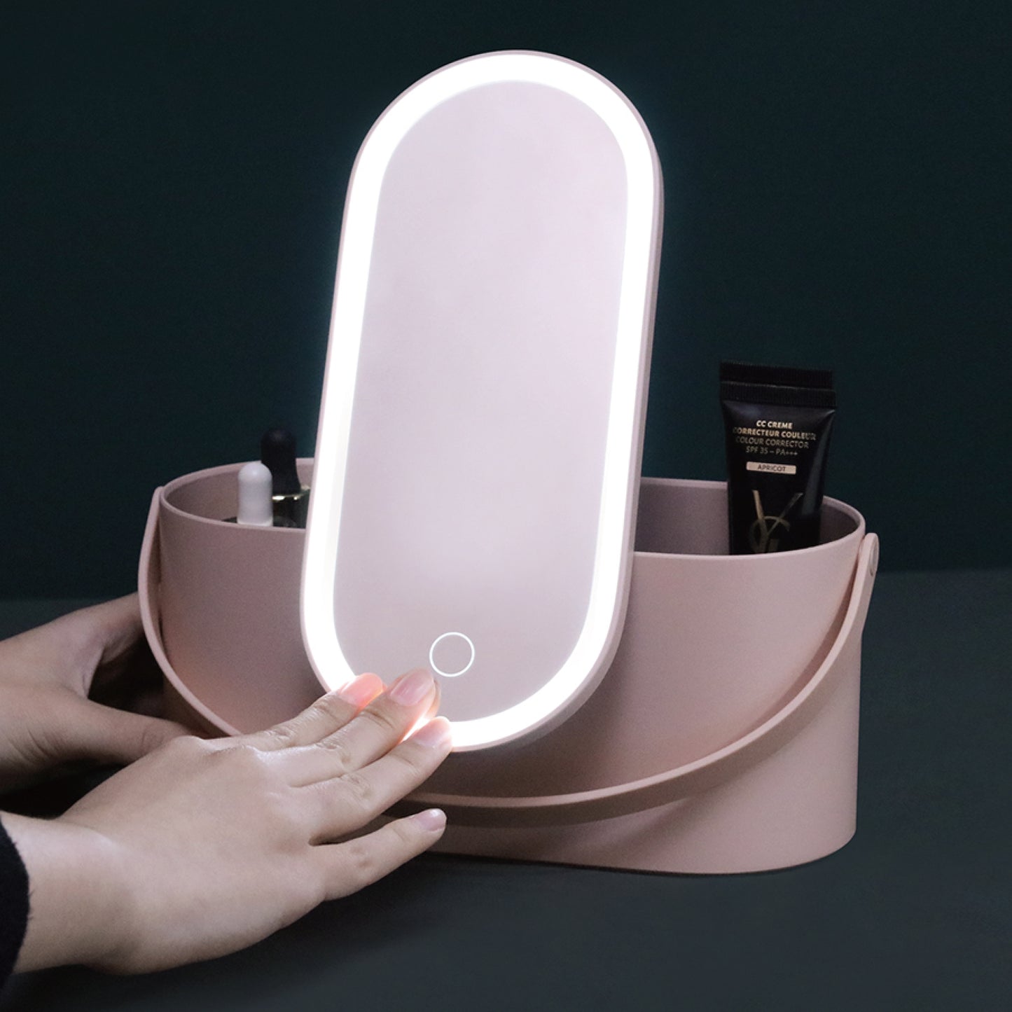 収納付き女優ミラー「PORTABLE MAKEUP BOX」