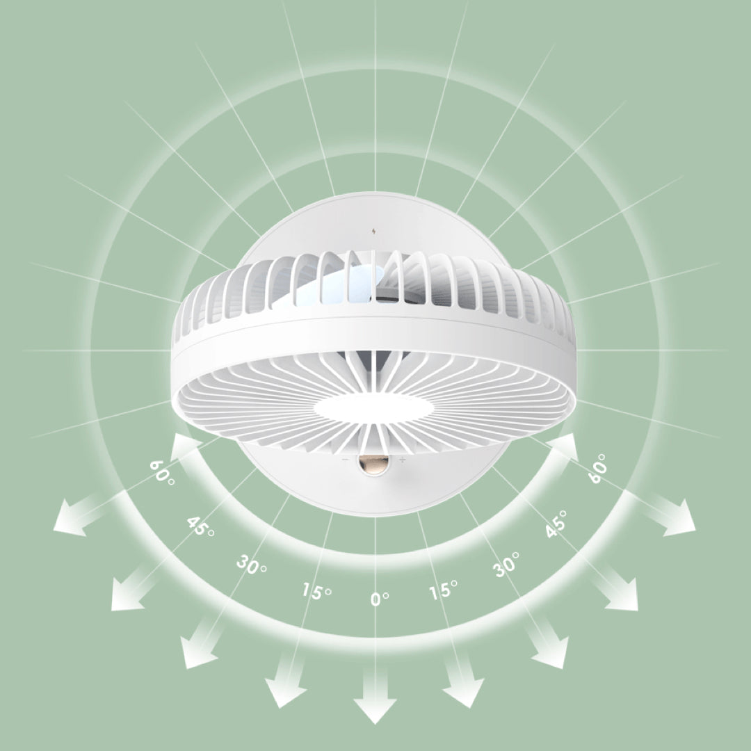 首振り機能つき！充電式卓上ファン「Ballet Rotating Desktop Fan」