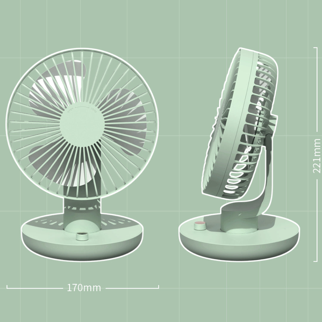 首振り機能つき！充電式卓上ファン「Ballet Rotating Desktop Fan」
