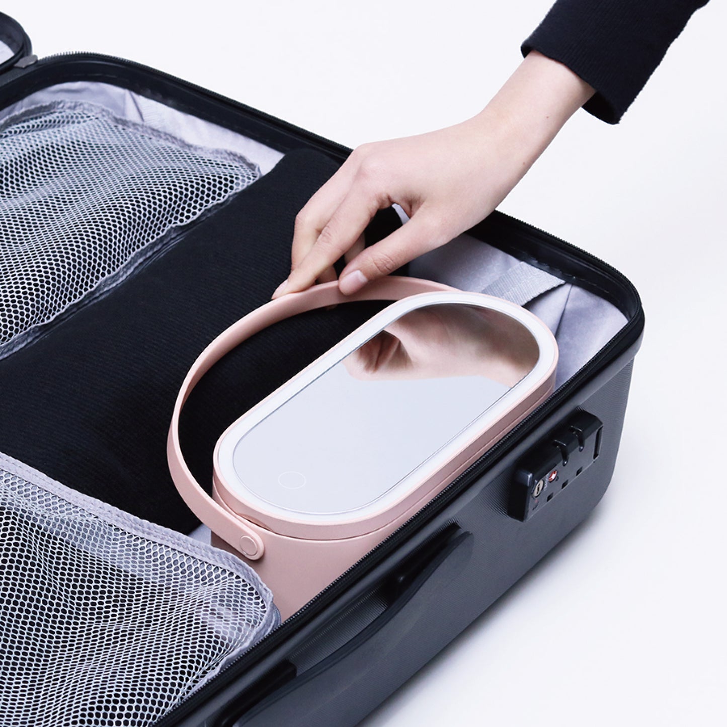 収納付き女優ミラー「PORTABLE MAKEUP BOX」